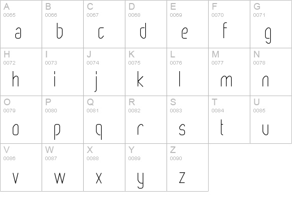 Paperclip Light uppercase A-Z preview