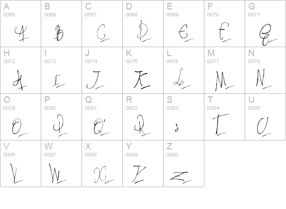Pappo's Blues Band Official Font uppercase A-Z preview