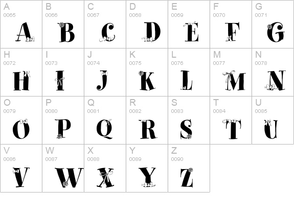 Paquet Cadeaux uppercase A-Z preview