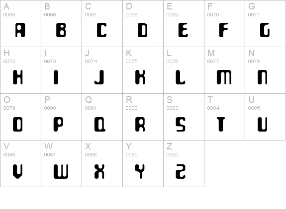 ParaAminobenzoic uppercase A-Z preview