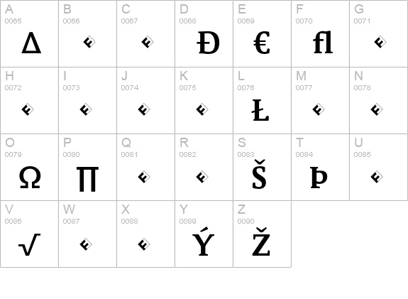 Parable-BoldExpert uppercase A-Z preview