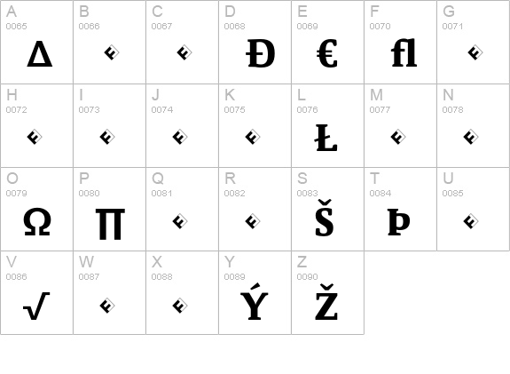 Parable-ExtraBoldExpert uppercase A-Z preview