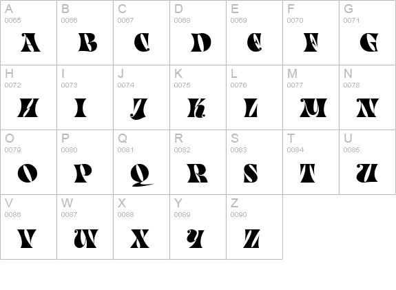 Parade Regular uppercase A-Z preview