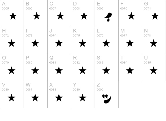 Parade20 uppercase A-Z preview