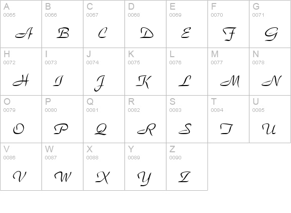 Paradise uppercase A-Z preview
