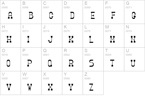 Parador Tryout uppercase A-Z preview