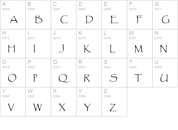 Paradox-Light uppercase A-Z preview