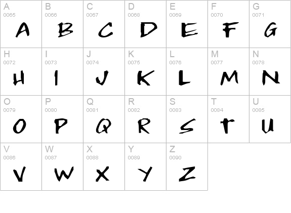 Paradox Now uppercase A-Z preview