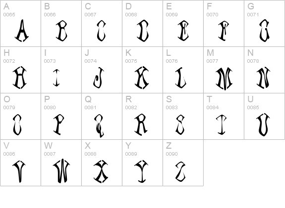 Paraffin uppercase A-Z preview