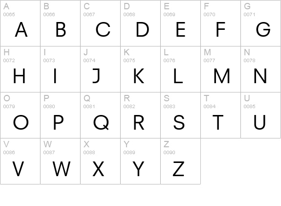 Parallax SSi uppercase A-Z preview