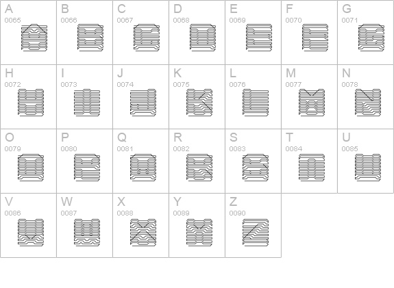 Parallel-Regular uppercase A-Z preview