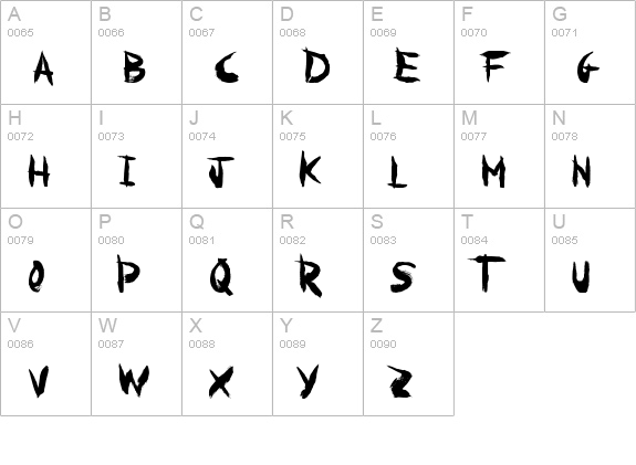 Paranoia uppercase A-Z preview