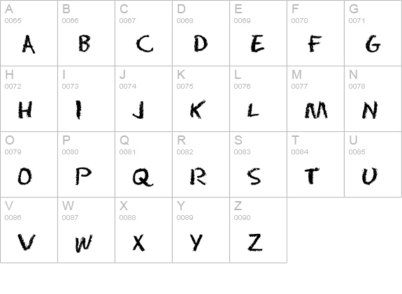 Paranoid uppercase A-Z preview