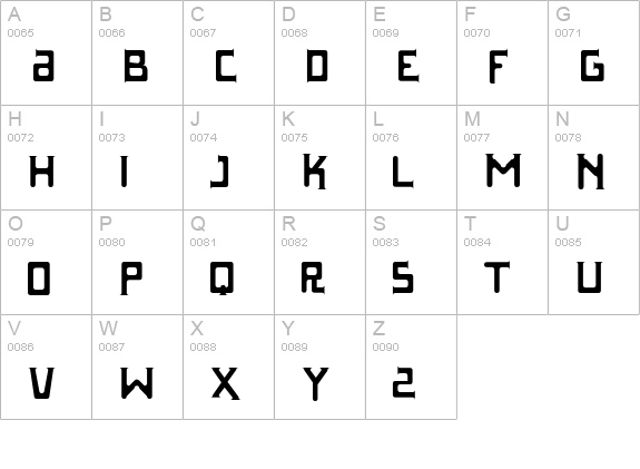 Parasight uppercase A-Z preview
