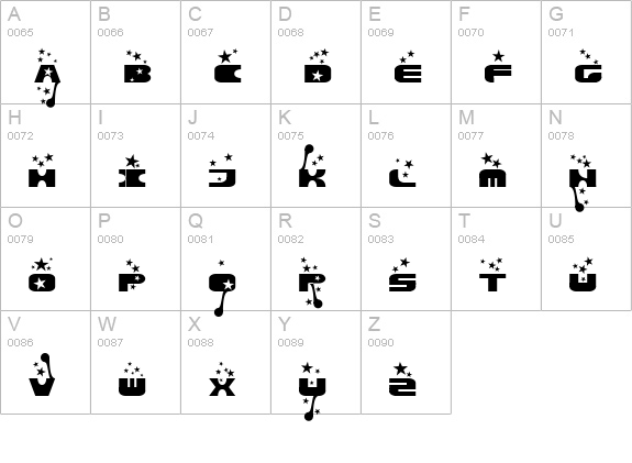 Parasol uppercase A-Z preview