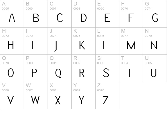 Paresis uppercase A-Z preview