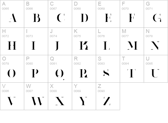 Paris Pro Bold White uppercase A-Z preview