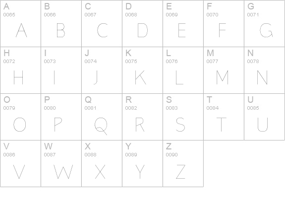 Paris Pro Hairline uppercase A-Z preview