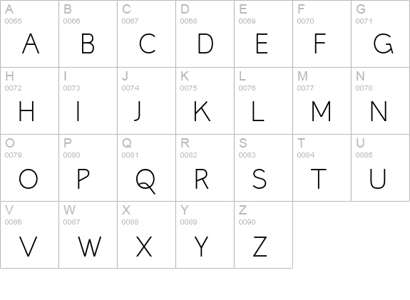 Paris Pro Light uppercase A-Z preview