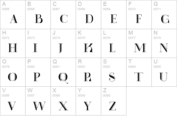Paris Pro Regular Strip uppercase A-Z preview