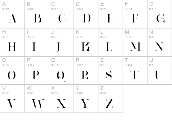 Paris Pro Regular White uppercase A-Z preview