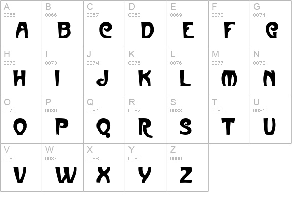 Paris Regular uppercase A-Z preview