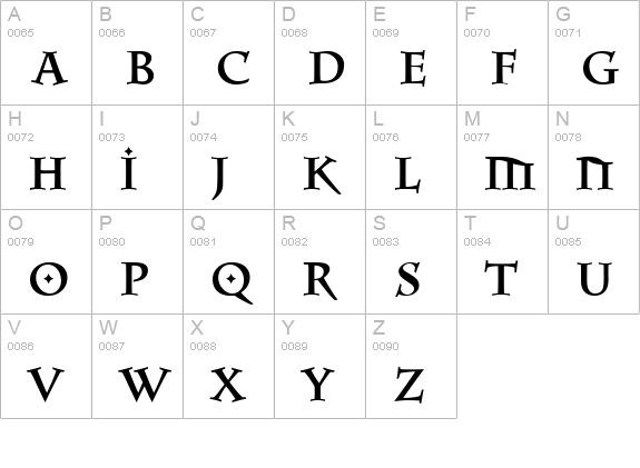 Parish Medium uppercase A-Z preview