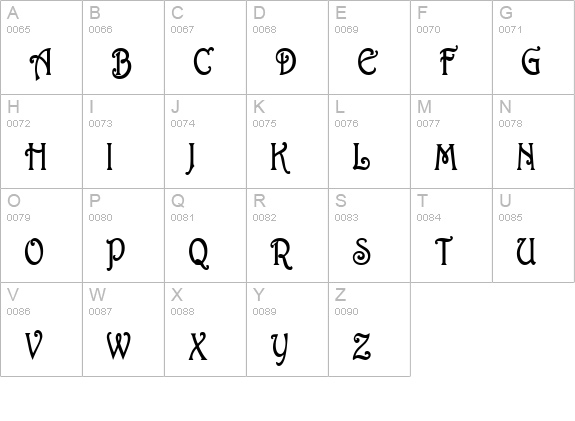 ParisianCondensed Bold uppercase A-Z preview