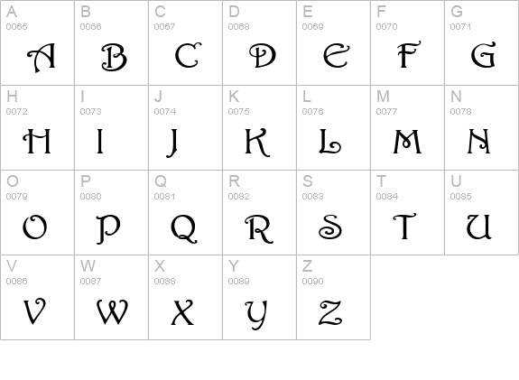 ParisianExtended Normal uppercase A-Z preview