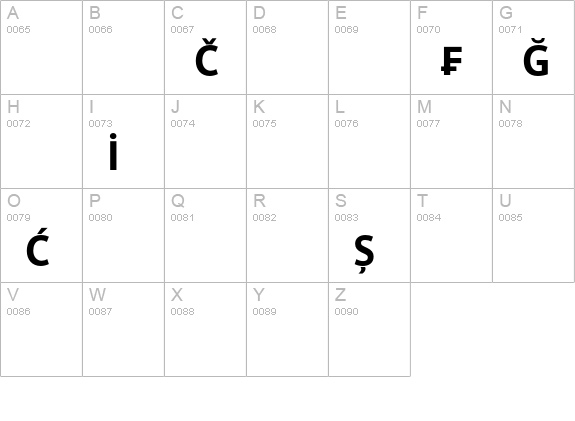 Parisine-BoldAlternate uppercase A-Z preview