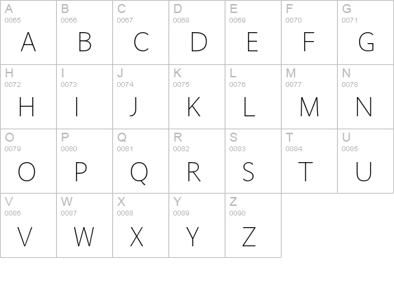 ParisineClair Regular uppercase A-Z preview