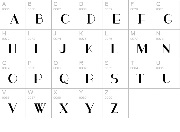 ParismatchBright uppercase A-Z preview