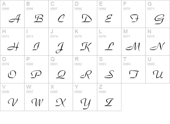 Park Place uppercase A-Z preview