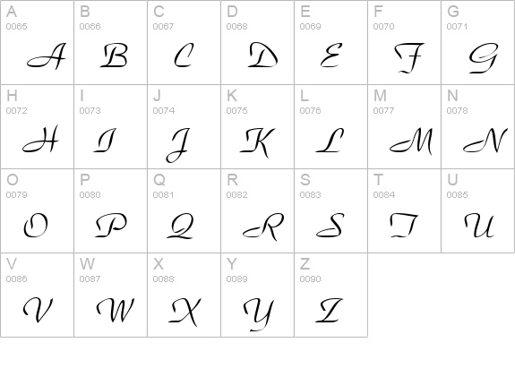 ParkAveD uppercase A-Z preview