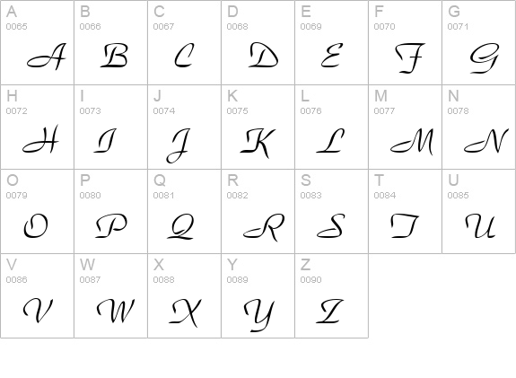 ParkAvenue Normal uppercase A-Z preview