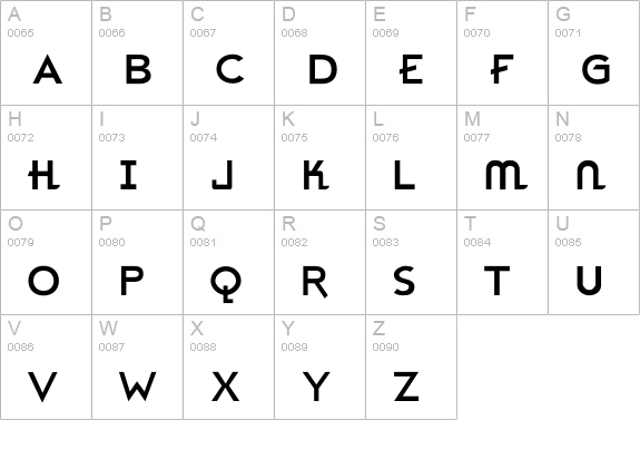Parkway-Motel uppercase A-Z preview