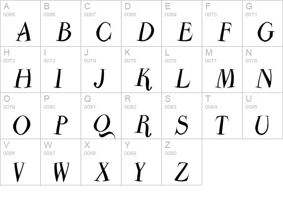 ParmaPetitFlyingRound uppercase A-Z preview