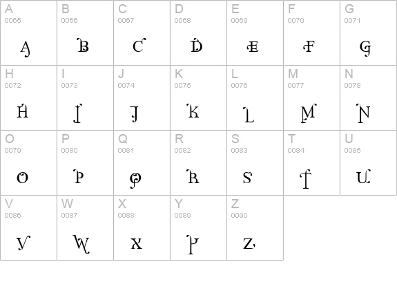 Parolm SmallCaps uppercase A-Z preview