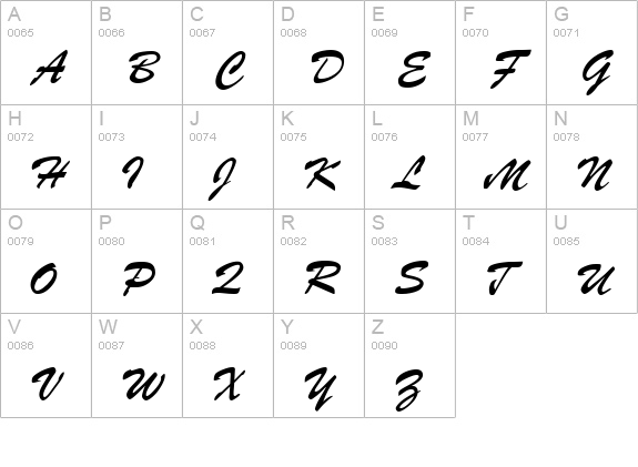 ParsekCTT uppercase A-Z preview