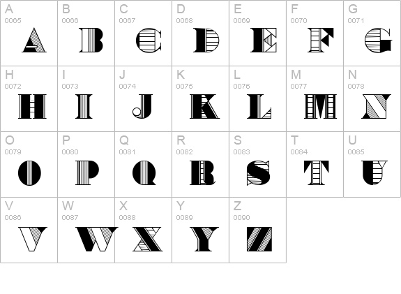 Partager Caps NF uppercase A-Z preview