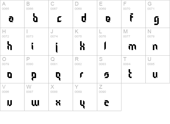 Particulator Regular uppercase A-Z preview