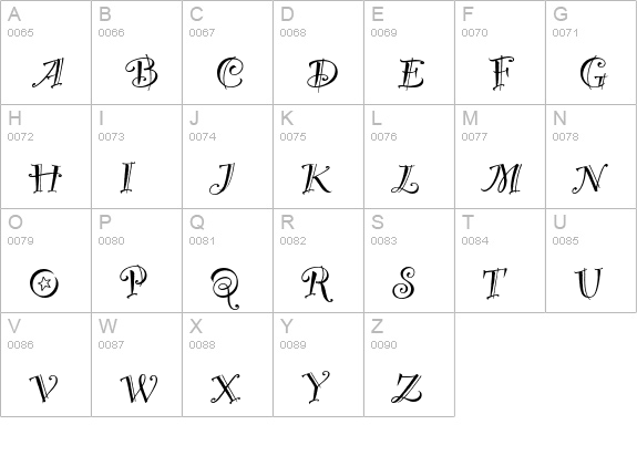 Party uppercase A-Z preview