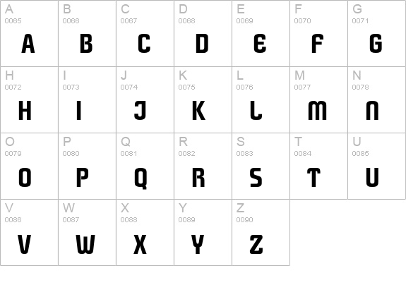 PasadenaEF-DemiBold uppercase A-Z preview