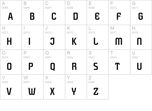 PasadenaEF-Medium uppercase A-Z preview