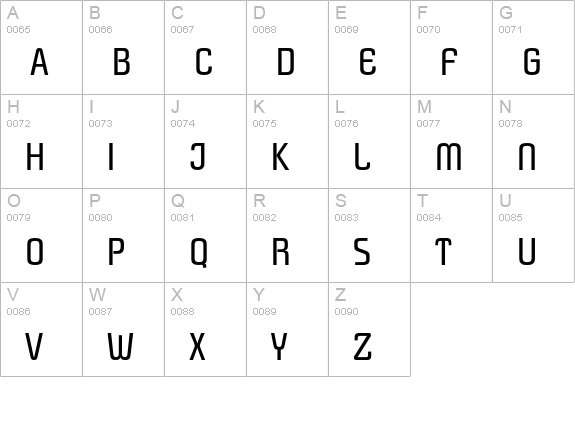 PasadenaEF-Regular uppercase A-Z preview