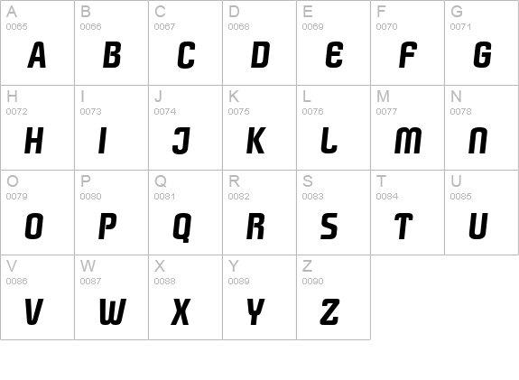 PasadenaSerial-BoldItalic uppercase A-Z preview