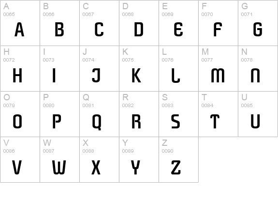 PasadenaSerial-Medium-Regular uppercase A-Z preview