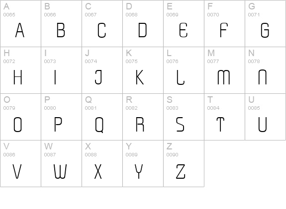 PasadenaSerial-Xlight-Regular uppercase A-Z preview
