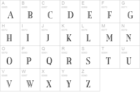 Pascal uppercase A-Z preview