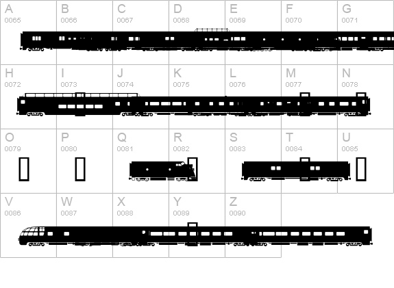 Passenger uppercase A-Z preview
